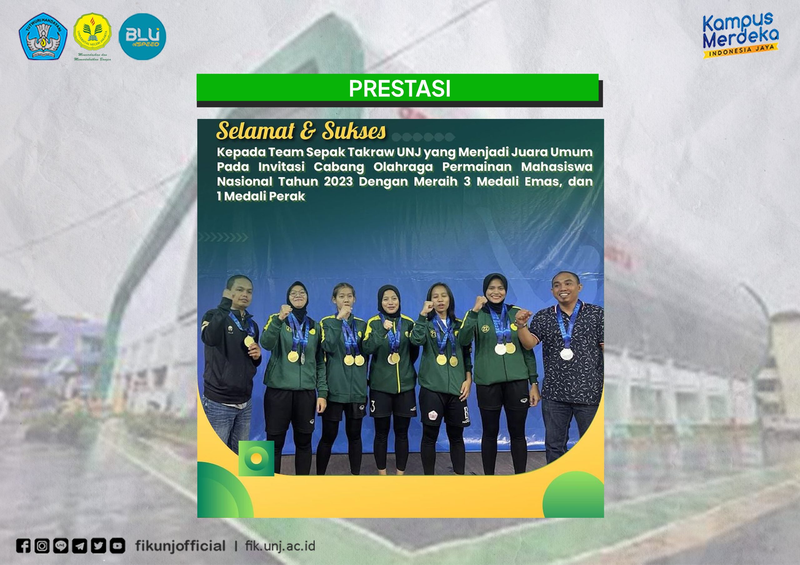 Team Sepak Takraw UNJ Juara Umum