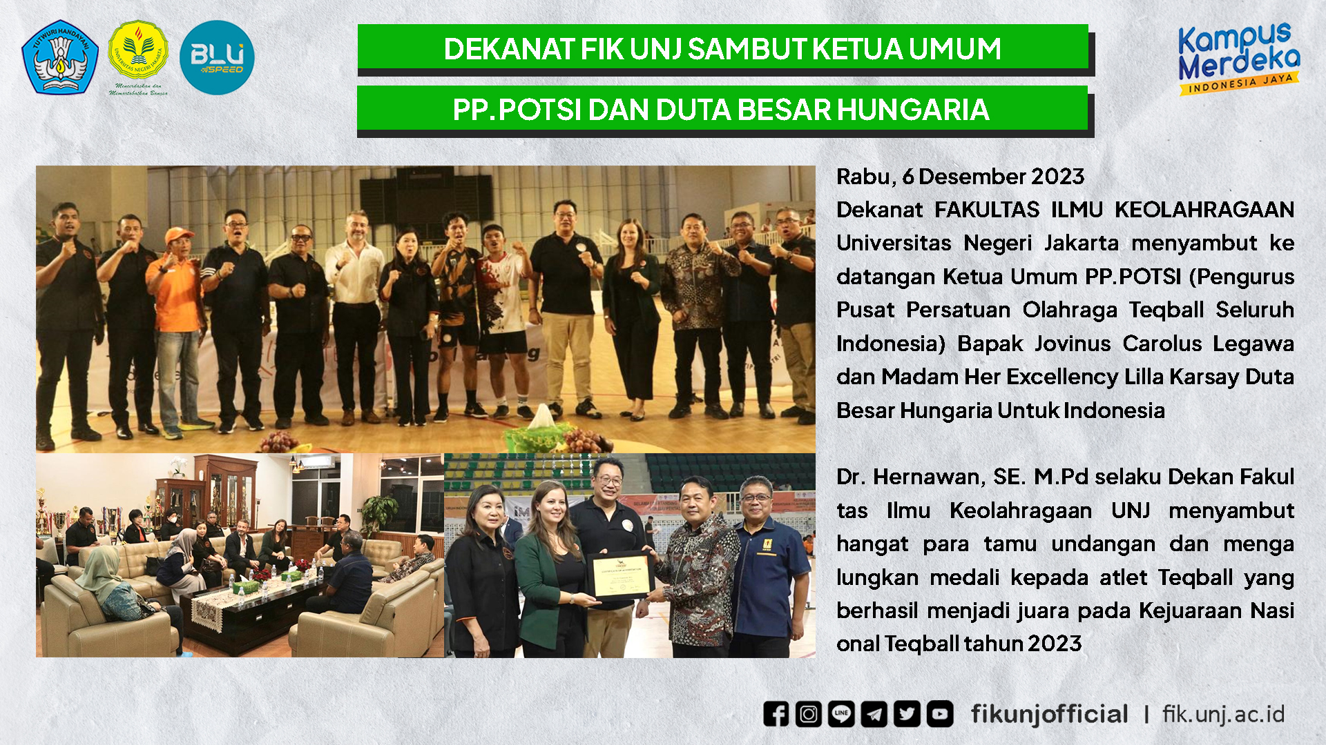 Selamat Datang Ketua Umum PP.POTSI